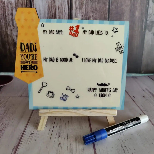 Personalized Fathers day Message Board with Stand
